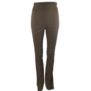 NA-KD Womens Brown High Waisted Slim Skinny Flare Trousers Pants Size US 6